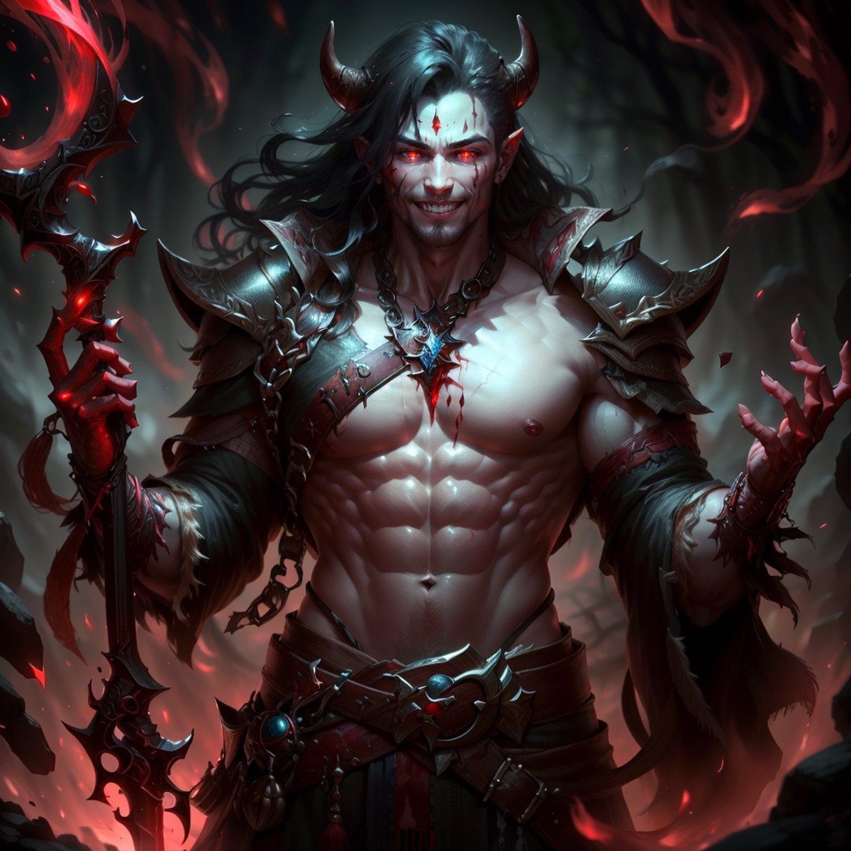 10744-6968-,bloodmagic , magical energy fantasy, barbarian, abs, holding spear ,enchanted spear , two-handed, scar on face, grin, horns, m.png